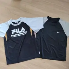 FILA NIKE ラグランスリーブTシャツ2枚セット