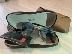 Ray-Ban サングラス ゴールド フレーム 青レンズ