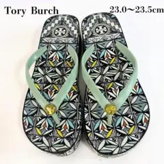 Tory Burch トリーバーチ 厚底サンダル 幾何学柄 23.0～23.5のサムネイル