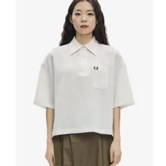 FRED PERRY 半袖シャツ ホワイト Short Sleeve Shirt