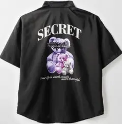 クマ熊ブラウスシャツ半袖ネクタイゴスLロリィタパンク病み夢かわバッグ量産型地雷