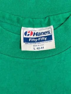 80s USA製 Hanes ヴィンテージTシャツ Lサイズ グリーン