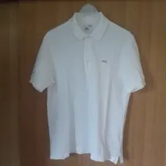 LACOSTE Vintage Washed ホワイトポロシャツ
