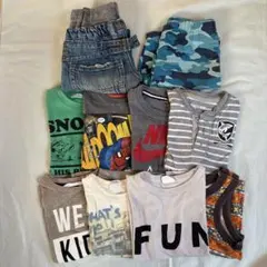 子供服まとめ売り☺︎ Tシャツ ハーフパンツ １０点　110cm