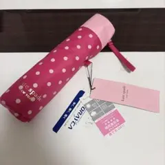 【新品】kate spade折りたたみ日傘 晴雨兼用 一級遮光 ドット柄 ピンクのサムネイル