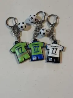 サッカー日本代表 プレーヤーズユニフォームキーホルダー 伊東純也 3点