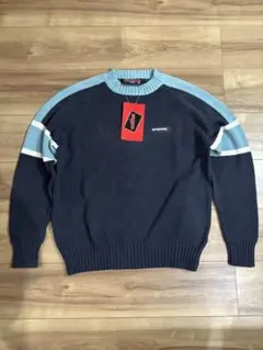 【デッドストック】90s OLD VANS コットンニット セーター 紺 M
