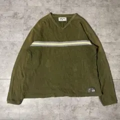 激レア 90s PRO-KEDS 長袖カットソー フェード感　オリーブ Vネックのサムネイル