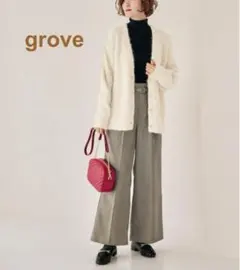 新品 未使用 grove ニットカーディガン