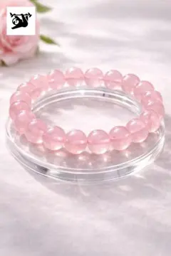 c*.様 天然石 ローズクォーツ 8mm ブレスレット ピンク 内径16cm