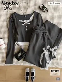 SHEIN ルームウェア セットアップ グレー 194909636