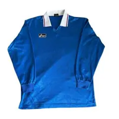 90s ASICS トレーニングウェア 長袖サッカーシャツ ブランクのサムネイル