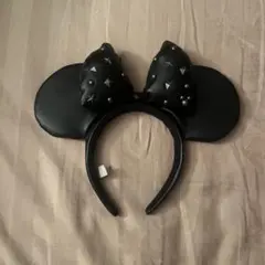 ディズニー　レザー　ミニー　カチューシャ