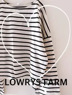 【LOWRYS FARM】ボーダーＢＩＧプルオーバー　長袖