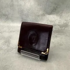 Cartier カルティエ コインケース マストライン レザー ボルドー