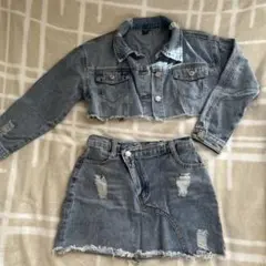 女の子140センチ　SHEIN デニムセットアップ 12Y