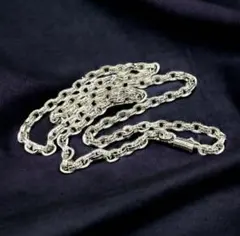 【新品】重量感抜群　ペーパーチェーン ネックレス 60cm シルバー925