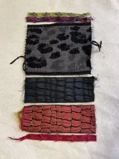 レオパード柄 ＊多様なテクスチャーリボン＊はぎれ(約10cm)