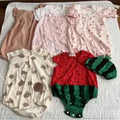 新生児　ロンパース　50〜80cm 5点まとめ売り