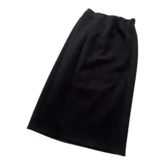 VACANCYヴァカンシー ロングスカート 黒 スリット入り ストレッチ 無地のサムネイル