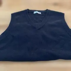 MTS.BROTHER 紺色Vネック ベスト 150