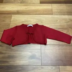 familiar カーディガン ボレロ　赤 80サイズ