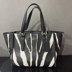 COACH ゼブラ柄 ハンドバッグ