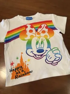 ミニーマウス Tシャツ Happy as a Rainbow