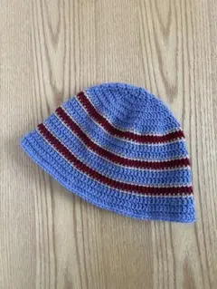 ビーニー　クラッシャーハット　ハンドメイド　男女兼用　くすみカラー　ニット帽