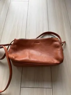 Dakota オレンジ レザー ショルダーバッグ