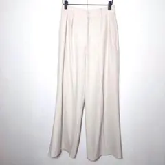 グレイル レディース ワイドパンツ アイボリー タック入り 長ズボン M