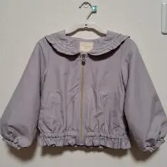 フリル　アウター　ジャケット　薄紫色