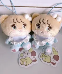 mikko characters ふわふわBABYマスコット ラテ ２点セット
