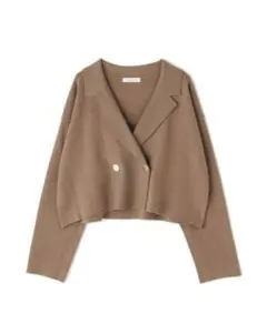 ニットジャケット ノーカラージャケット