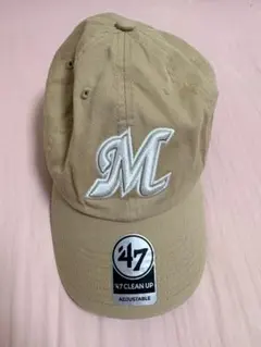 千葉ロッテマリーンズ　ベージュ　キャップ　レディース