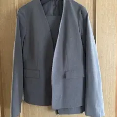 GU ノーカラージャケットZ テーパードパンツZセットアップ　グレー L