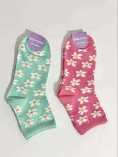 tutuanna 花柄ソックス 22-24cm 2足セット