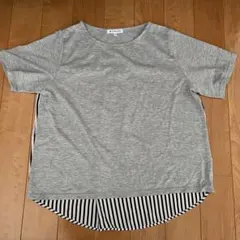 GLOBAL WORK グレー 半袖チュニック M