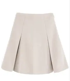 インパン裏地付ボックスプリーツフレアミニスカート[mei41]新品未使用