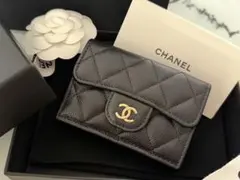 SALE中‼️ CHANEL シャネル 三つ折り財布 キャビアスキン 블랙