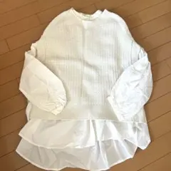 SNIDEL ニットベスト シャツセット ホワイトトップス