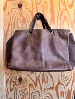 Vintage 90's Leather Boston Bag - メルカリ