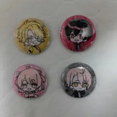 【匿名配送】カラフルピーチ 刺繍缶バッジ