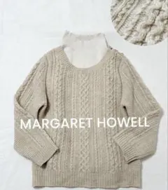 美品MARGARET HOWELL】ウールニットマフラー ウール100% 白 - メルカリ
