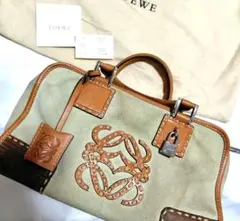 LOEWE ロエベ ハンドバッグ スエード レザー　アマソナ　難あり