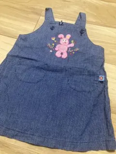 猫*石様 ミキハウスワンピース90 レト　ジャンバースカート