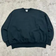JERZEES　無地　ブランク　ストリート　長袖スウェット　古着　ブラック　XL