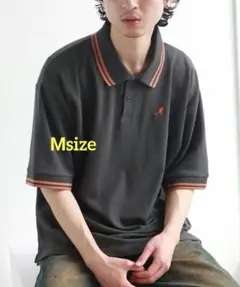 一度着用【KANGOL/カンゴール】 配色ライン入り 鹿の子 半袖 ポロシャツのサムネイル