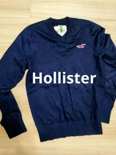 Hollister ネイビー Vネックセーター Mのサムネイル