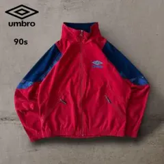 希少アンブロumbro90sベロアトラックジャケット刺繍ロゴレトロY2K古着M